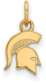 Image of Gold Plated 925 Silver Michigan State University XSmall Pendant LogoArt GP043MIS