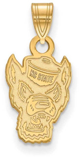 Image of Gold Plated 925 Silver North Carolina State University Sm Pendant LogoArt GP044