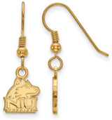 Image of Gold Plated 925 Silver Northern Illinois University X-Small Earrings LogoArt