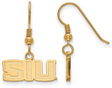 Image of Gold Plated 925 Silver Southern Illinois University X-Small Earrings LogoArt