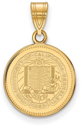 Image of Gold Plated 925 Silver U of California Berkeley Medium Crest Pendant by LogoArt