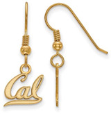 Image of Gold Plated 925 Silver U of California Berkeley X-Small Dangle Earrings LogoArt