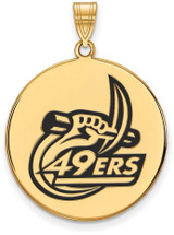 Image of Gold Plated 925 Silver U of North Carolina at Charlotte XL Pendant LogoArt GP003