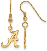 Image of Gold Plated 925 Silver University of Alabama Sm Dangle LogoArt Earrings GP007UAL