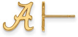 Image of Gold Plated 925 Silver University of Alabama XSmall Earrings LogoArt GP008UAL