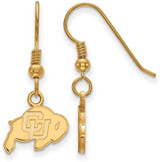 Image of Gold Plated 925 Silver University of Colorado XSmall Earrings LogoArt GP005UCO