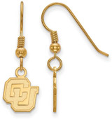 Image of Gold Plated 925 Silver University of Colorado XSmall Earrings LogoArt GP028UCO