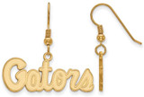 Image of Gold Plated 925 Silver University of Florida Sm Dangle LogoArt Earrings GP048UFL