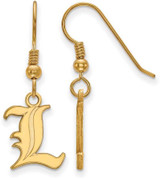 Image of Gold Plated 925 Silver University of Louisville Sm Dangle Earrings LogoArt GP00