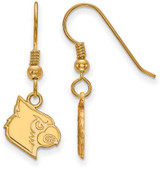Image of Gold Plated 925 Silver University of Louisville Sm Dangle Earrings LogoArt GP04