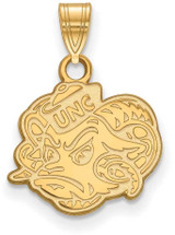 Image of Gold Plated 925 Silver University of North Carolina Sm LogoArt Pendant GP053UNC