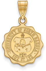 Image of Gold Plated 925 Silver University of North Dakota Medium Crest Pendant LogoArt