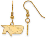 Image of Gold Plated 925 Silver University of North Dakota XS Earrings LogoArt GP005UNOD