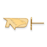 Gold Plated 925 Silver University of North Dakota X-Small Post Earrings LogoArt