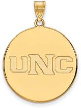 Image of Gold Plated 925 Silver University of Northern Colorado XL Disc Pendant LogoArt