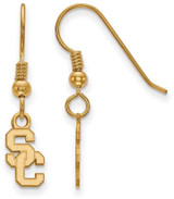 Image of Gold Plated 925 Silver University of Southern California Earrings LogoArt GP006