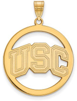 Image of Gold Plated 925 Silver University of Southern California Pendant LogoArt GP045