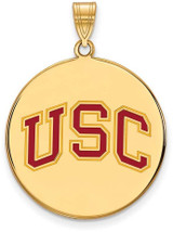 Image of Gold Plated 925 Silver University of Southern California Pendant LogoArt GP053
