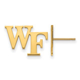 Gold Plated 925 Silver Wake Forest University Sm Post LogoArt Earrings GP062WFU