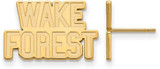 Image of Gold Plated 925 Silver Wake Forest University Sm Post LogoArt Earrings GP073WFU