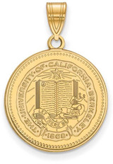 Image of Gold Plated Silver University of California Berkeley Lg Pendant LogoArt GP039UCB