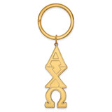 Gold Plated Sterling Silver Alpha Chi Omega Key Chain by LogoArt