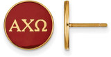 Image of Gold Plated Sterling Silver Alpha Chi Omega Post Earrings by LogoArt GP031ACO