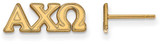 Image of Gold Plated Sterling Silver Alpha Chi Omega XSmall Post Earrings LogoArt GP005