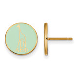 Gold Plated Sterling Silver Alpha Epsilon Phi Post Earrings by LogoArt GP046AEP