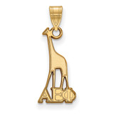 Gold Plated Sterling Silver Alpha Epsilon Phi Small Pendant by LogoArt GP035AEP