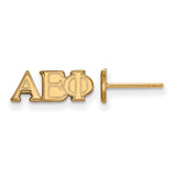 Gold Plated Sterling Silver Alpha Epsilon Phi XSmall Post Earrings LogoArt GP005