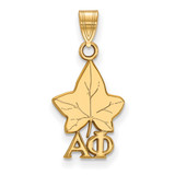 Gold Plated Sterling Silver Alpha Phi Small Pendant by LogoArt (GP035APH)
