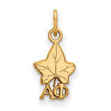 Gold Plated Sterling Silver Alpha Phi X-Small Pendant by LogoArt (GP034APH)