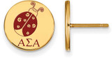 Image of Gold Plated Sterling Silver Alpha Sigma Alpha Post Earrings by LogoArt GP047ASI