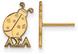 Image of Gold Plated Sterling Silver Alpha Sigma Alpha XSmall Post Earrings LogoArt GP038