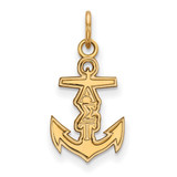 Gold Plated Sterling Silver Alpha Sigma Tau X-Small Pendant by LogoArt GP034ALS