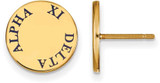 Image of Gold Plated Sterling Silver Alpha Xi Delta Enamel Post Earrings LogoArt GP020AXD