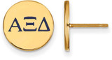 Image of Gold Plated Sterling Silver Alpha Xi Delta Enamel Post Earrings LogoArt GP032AXD