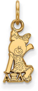 Image of Gold Plated Sterling Silver Alpha Xi Delta X-Small Pendant by LogoArt (GP034AXD)