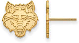 Image of Gold Plated Sterling Silver Arkansas State University Sm Post LogoArt Earrings