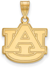 Image of Gold Plated Sterling Silver Auburn University Medium Pendant by LogoArt GP003AU