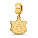 Gold Plated Sterling Silver Auburn University Small Dangle Bead by LogoArt
