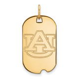 Gold Plated Sterling Silver Auburn University Small Dog Tag by LogoArt
