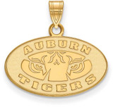 Image of Gold Plated Sterling Silver Auburn University Small Pendant by LogoArt (GP044AU)