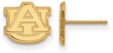 Image of Gold Plated Sterling Silver Auburn University XSmall Post Earrings LogoArt GP00