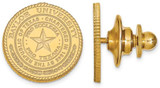 Image of Gold Plated Sterling Silver Baylor University Crest Lapel Pin by LogoArt