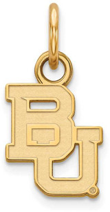 Image of Gold Plated Sterling Silver Baylor University X-Small Pendant by LogoArt GP001BU