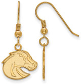 Image of Gold Plated Sterling Silver Boise State University Small Dangle LogoArt Earrings
