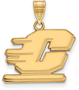 Image of Gold Plated Sterling Silver Central Michigan University Medium LogoArt Pendant