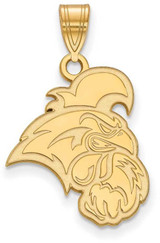 Image of Gold Plated Sterling Silver Coastal Carolina University Lg Pendant LogoArt GP004